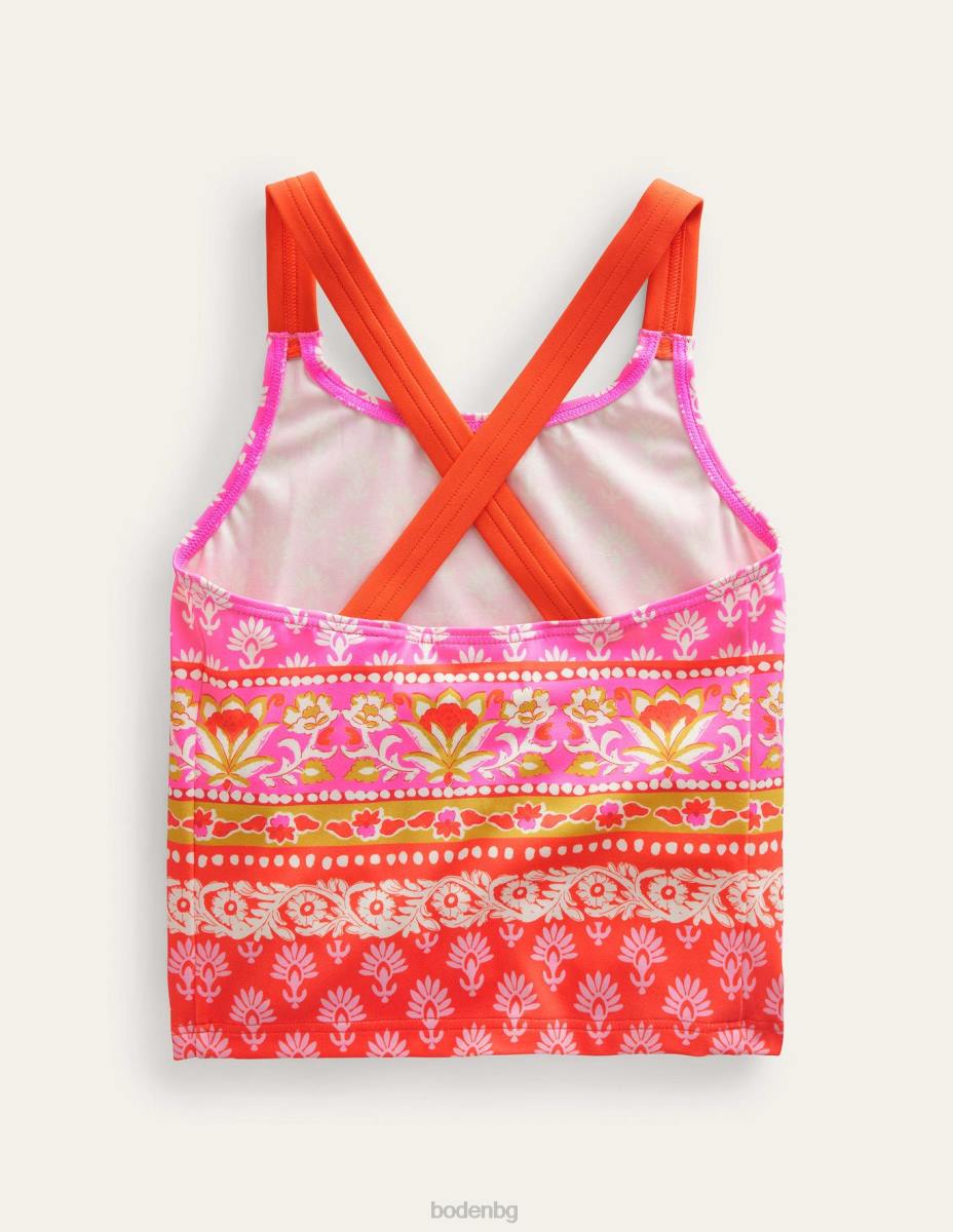 облекло Boden горнище на потници с кръстосана задна част фойерверк дървен блок бебе LL68475