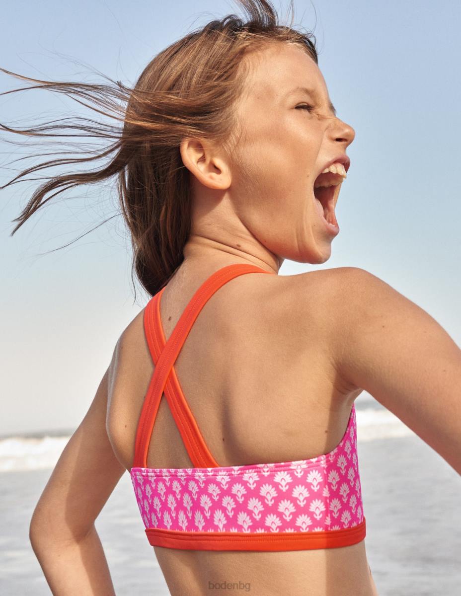 облекло Boden горна част на бикини с кръстосана задна част фойерверк дървен блок бебе LL68478