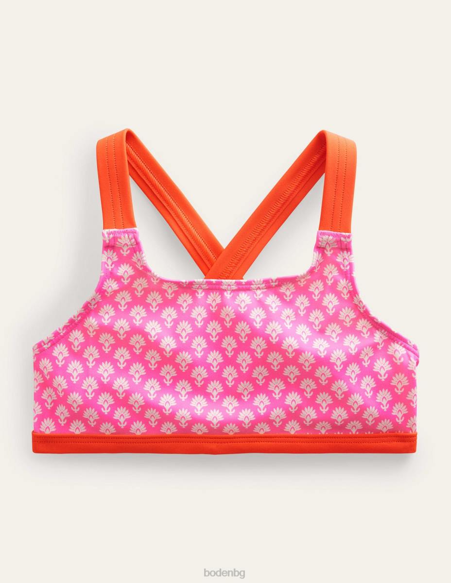 облекло Boden горна част на бикини с кръстосана задна част фойерверк дървен блок бебе LL68478