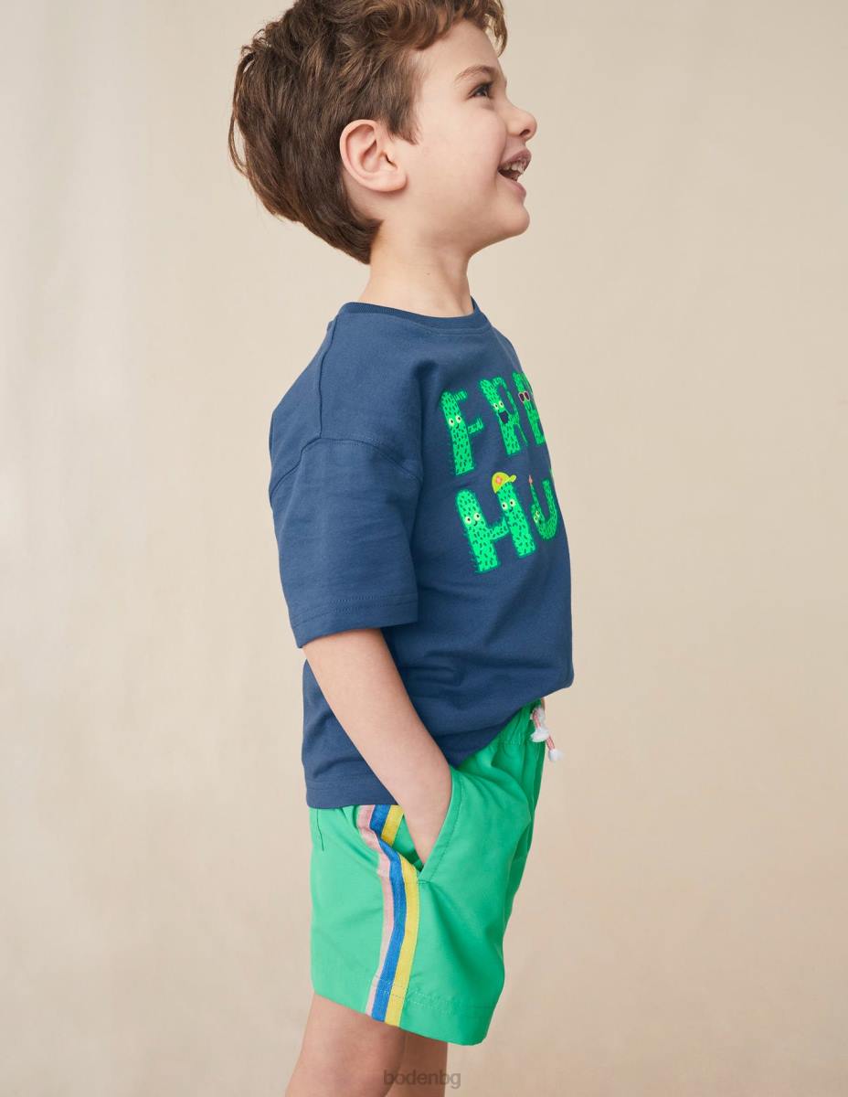 облекло Boden късо спортно райе аспержи бебе LL68481