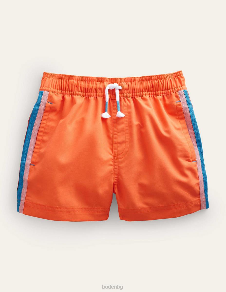 облекло Boden късо спортно райе огнен опал бебе LL68483