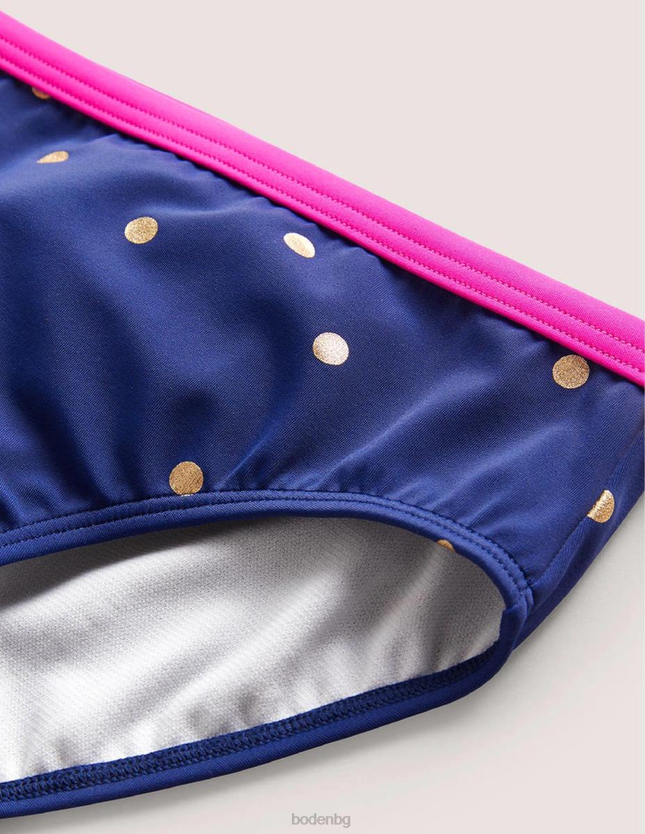 облекло Boden шарени бикини хармония синьо златно петно бебе LL68486