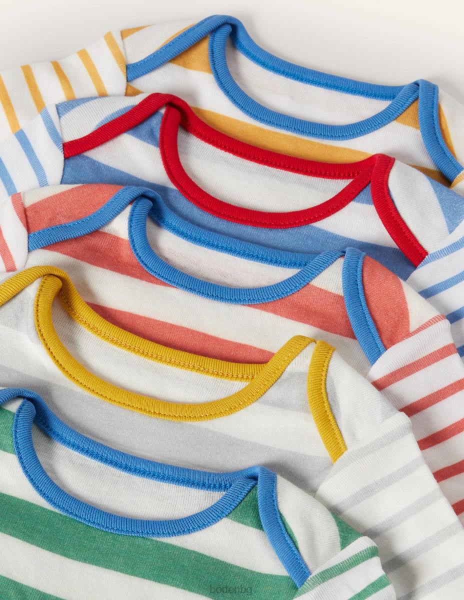 облекло Boden раирани тела от 5 опаковки мулти райе бебе LL683371