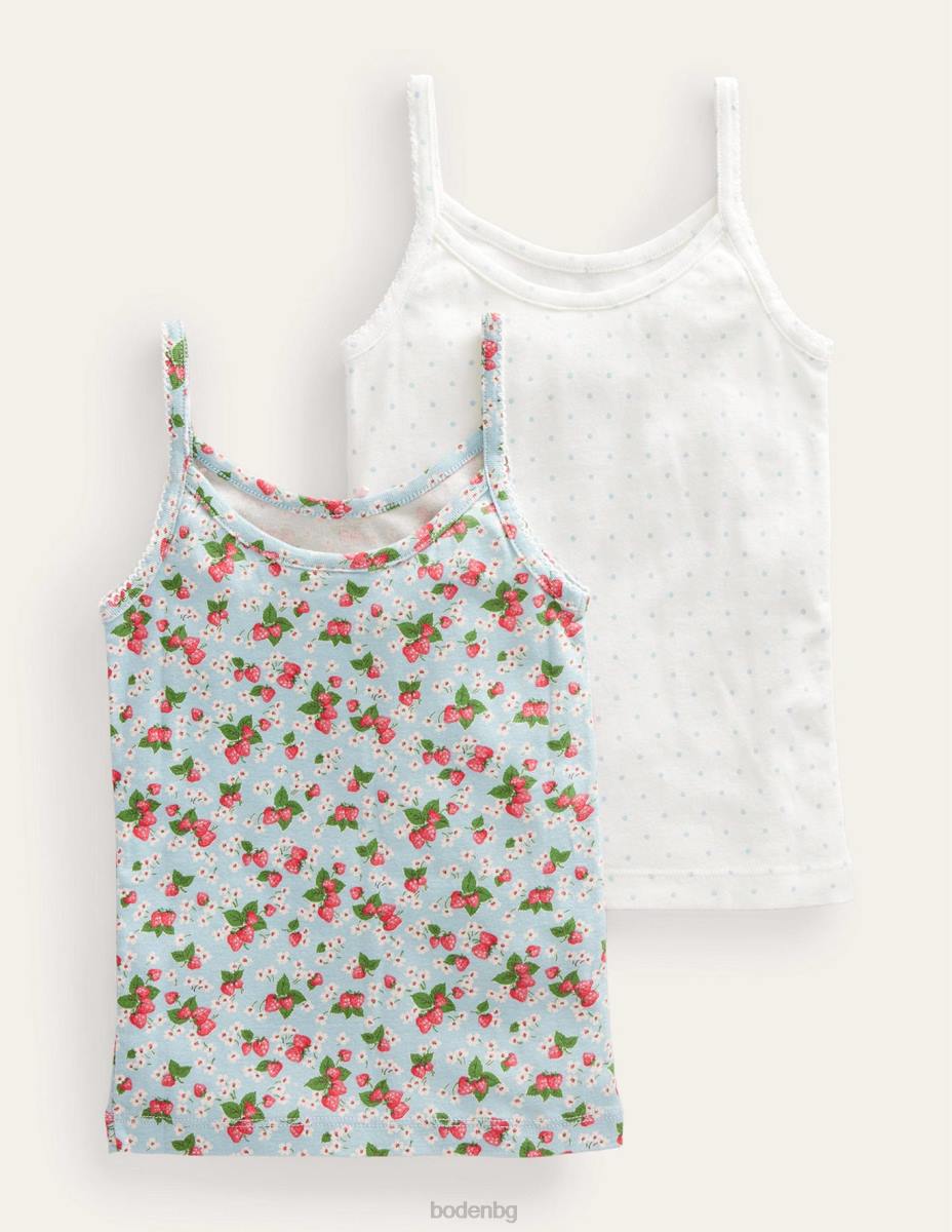 облекло Boden жилетки 2 бр ягодови цветя бебе LL68563