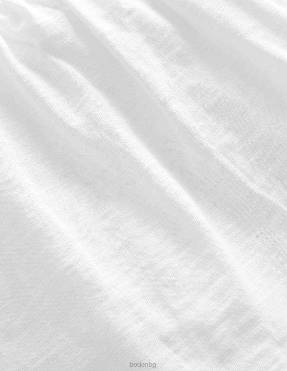 облекло Boden микс топ с квадратно деколте бяло бебе LL683331