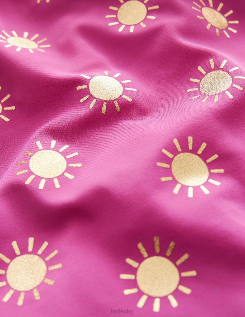 облекло Boden жилетка с шарени обриви гъделичкани слънца от розово златно фолио бебе LL683369