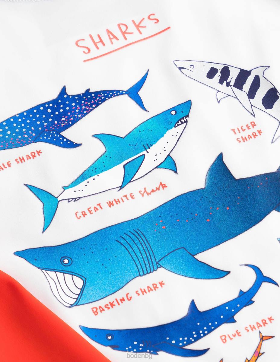 облекло Boden забавна обривна жилетка фолиеви акули бебе LL683383