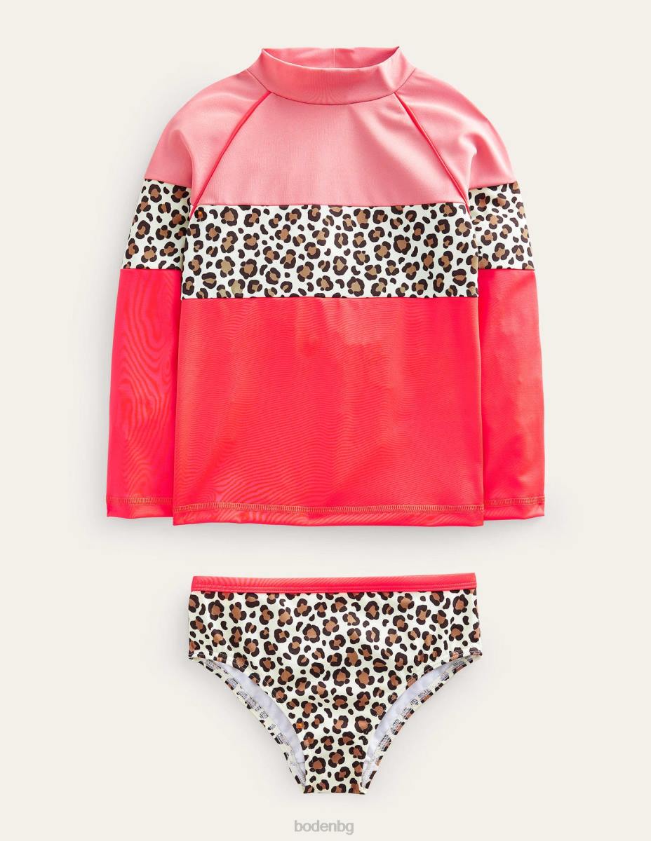 облекло Boden комплект жилетка с шарки мек трюфелов леопардов принт бебе LL683399