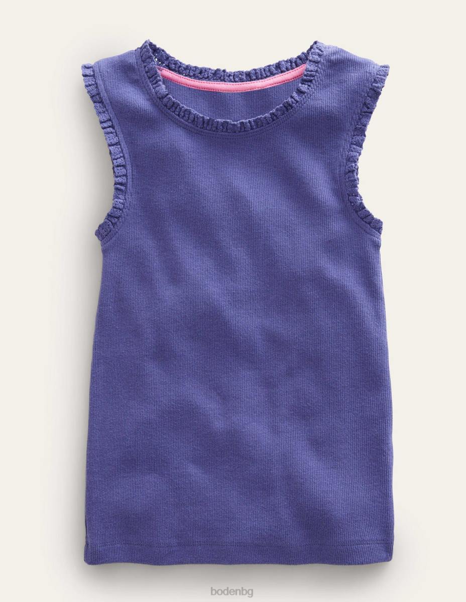 облекло Boden жилетка от трико меко десен борд синьо бебе LL683460