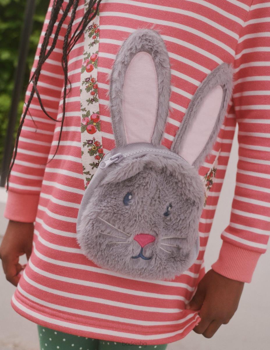 облекло Boden туника с джоб с апликация азалия розово/слонова кост бебе LL68381