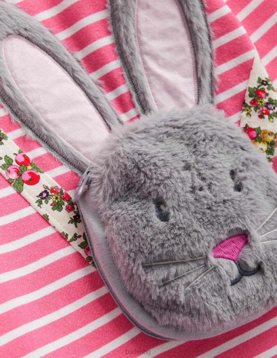 облекло Boden туника с джоб с апликация азалия розово/слонова кост бебе LL68381