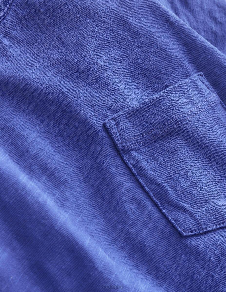 облекло Boden изпрана тениска с дълъг ръкав светло син бебе LL68385