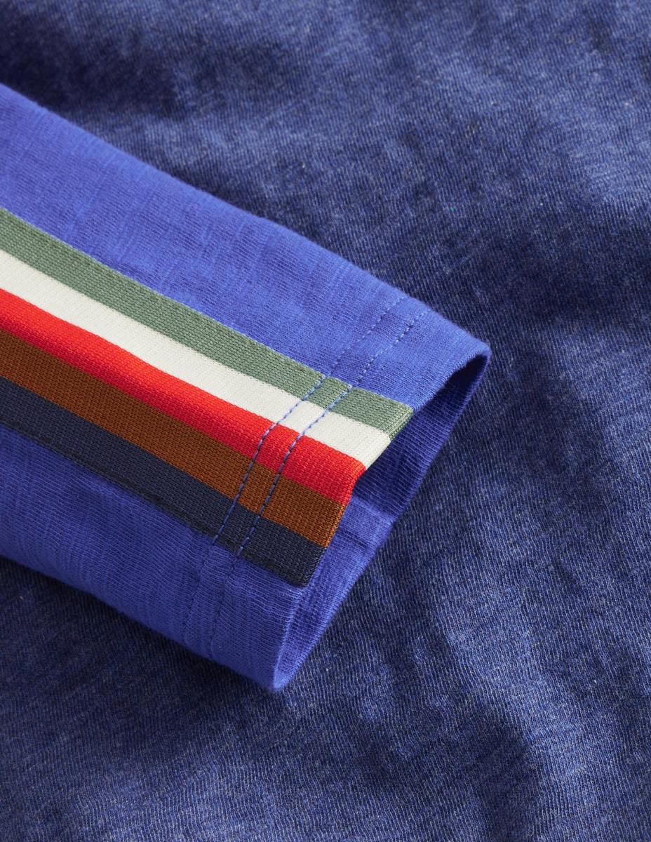 облекло Boden реглан тениска с качулка морско мергелно/брилянтно синьо бебе LL68390