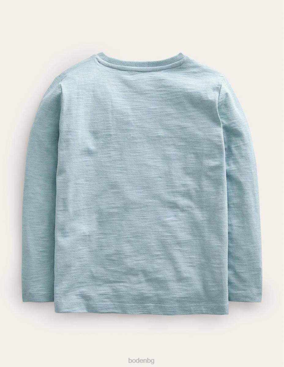 облекло Boden тениска с бродирано лого син хот дог бебе LL68397