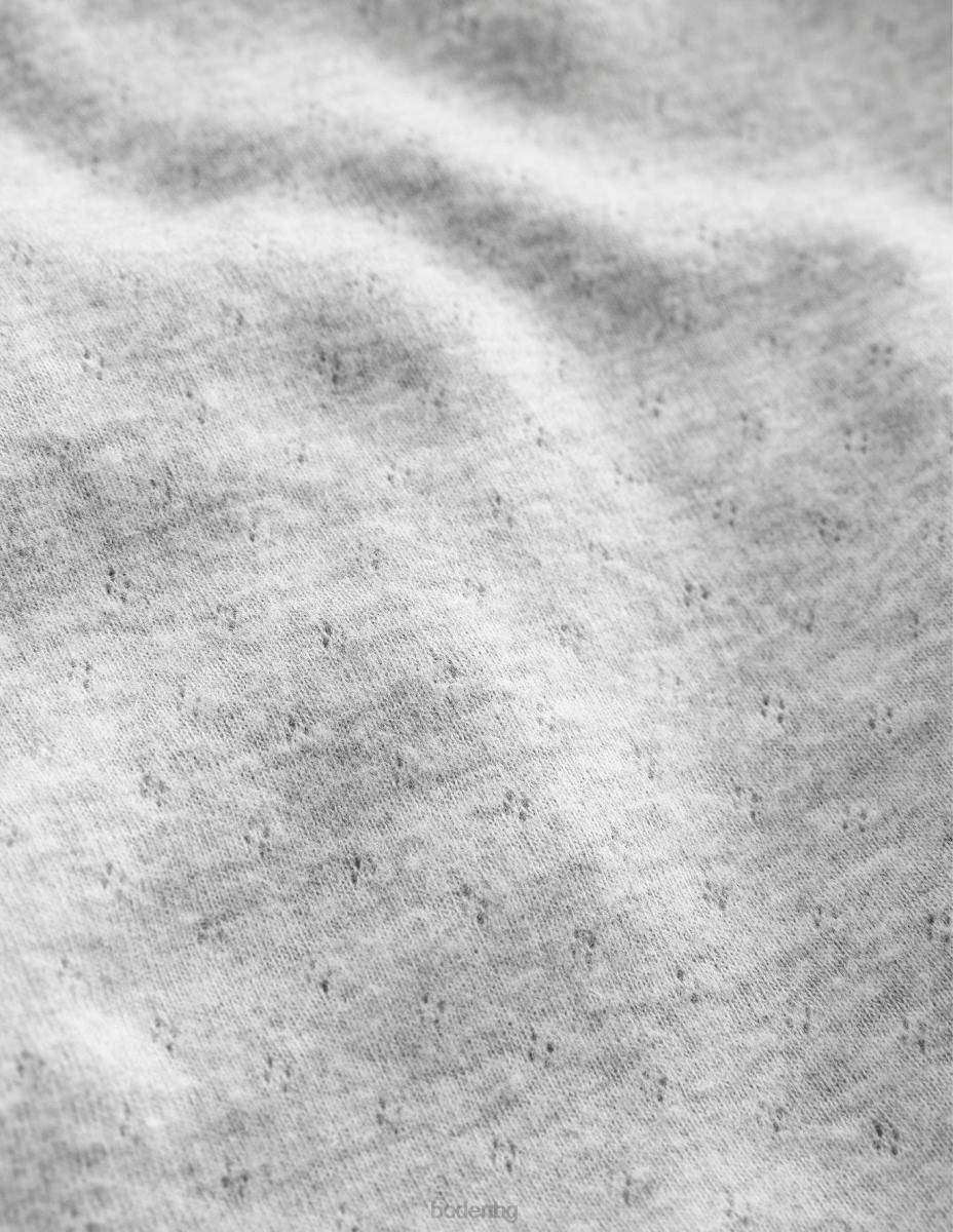 облекло Boden топ с дълги ръкави сив мергел бебе LL68402