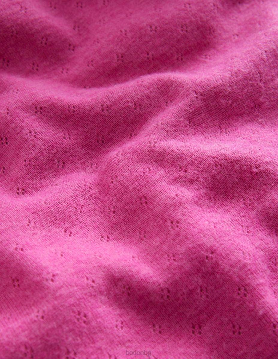 облекло Boden топ с дълги ръкави флокс розов бебе LL68407