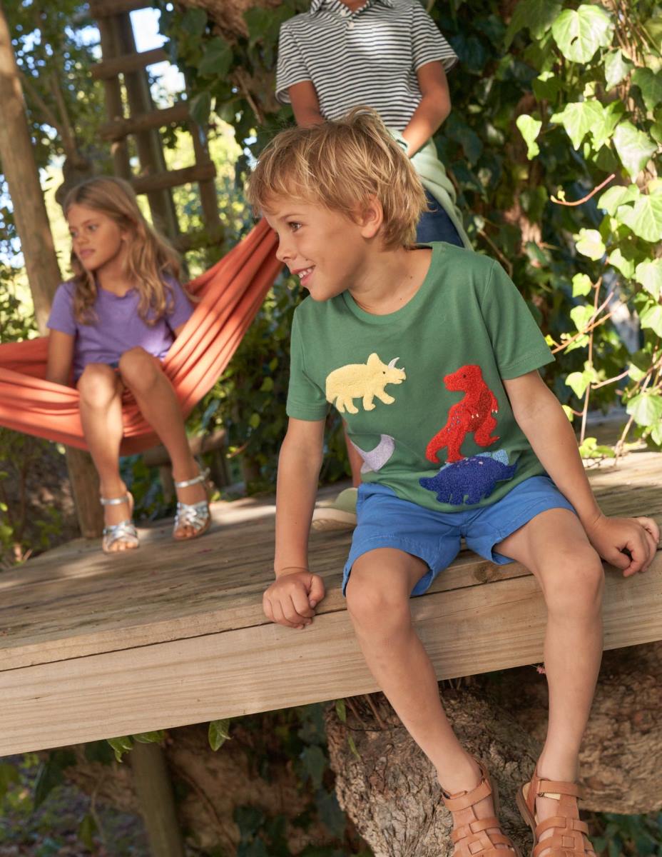 облекло Boden тениска с щампа на динозавър от букле розмаринови динозаври бебе LL68415