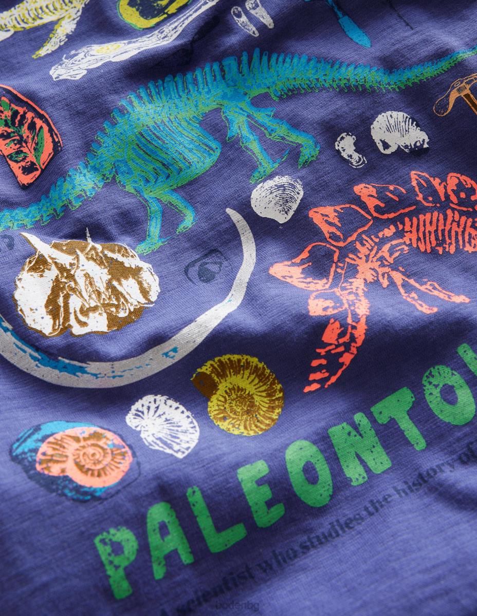 облекло Boden забавна тениска с лого на науката меко десен борд синьо бебе LL68423