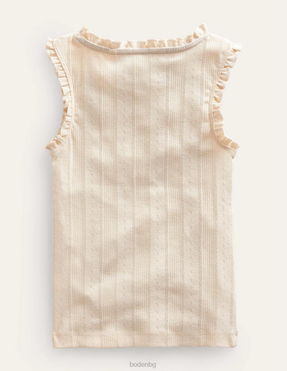 облекло Boden горна част на елече слонова кост бебе LL68430