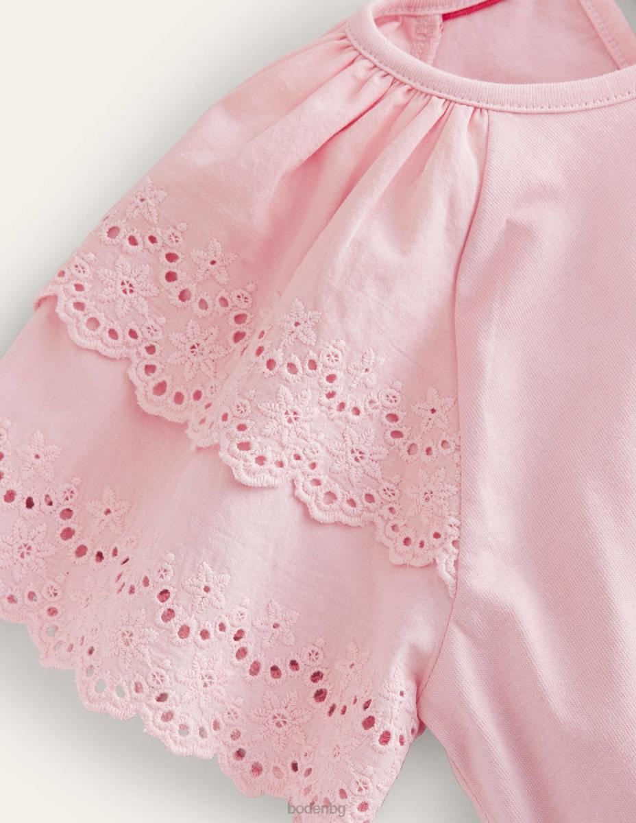 облекло Boden тениска broderie mix бото розово бебе LL683446