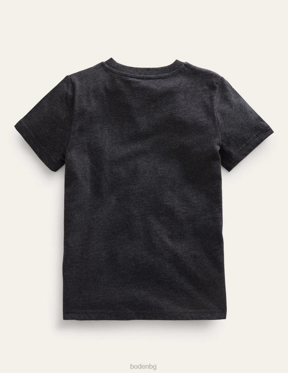 облекло Boden gitd тениска с щампа сиво бебе LL683328