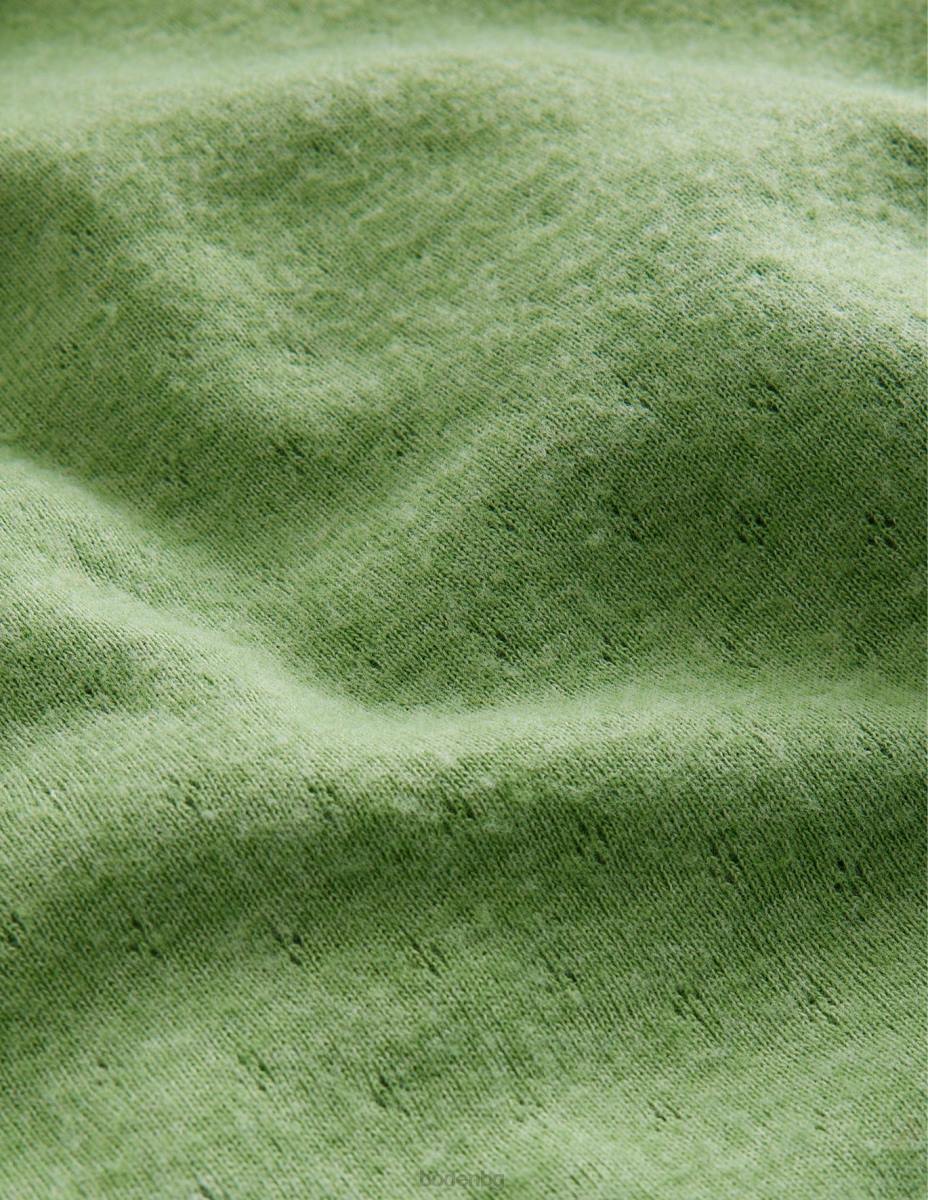 облекло Boden топ с дълги ръкави английски ivy green бебе LL68406