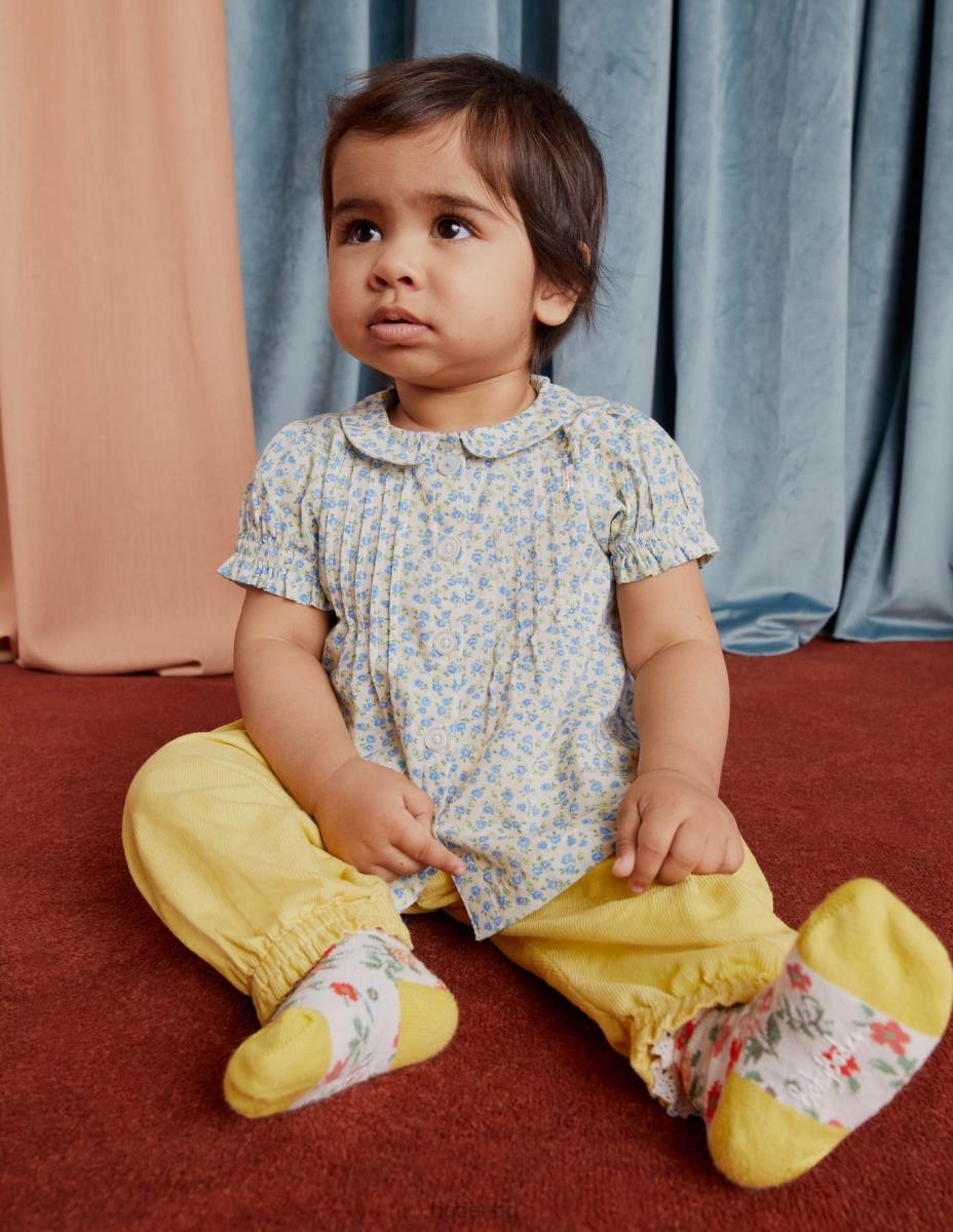 облекло Boden носталгичен плетен комплект за игра vista blue floral бебе LL683346