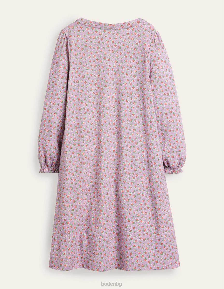 облекло Boden нощница с дълъг ръкав с щампа люляк реколта стрък бебе LL68529