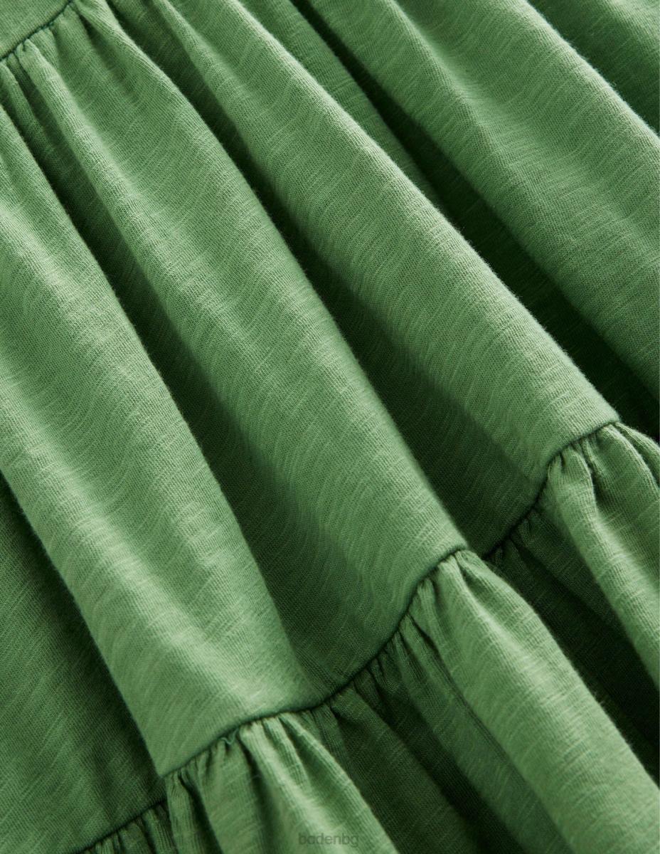 облекло Boden трикотажна рокля от трико сафари зелено бебе LL683335