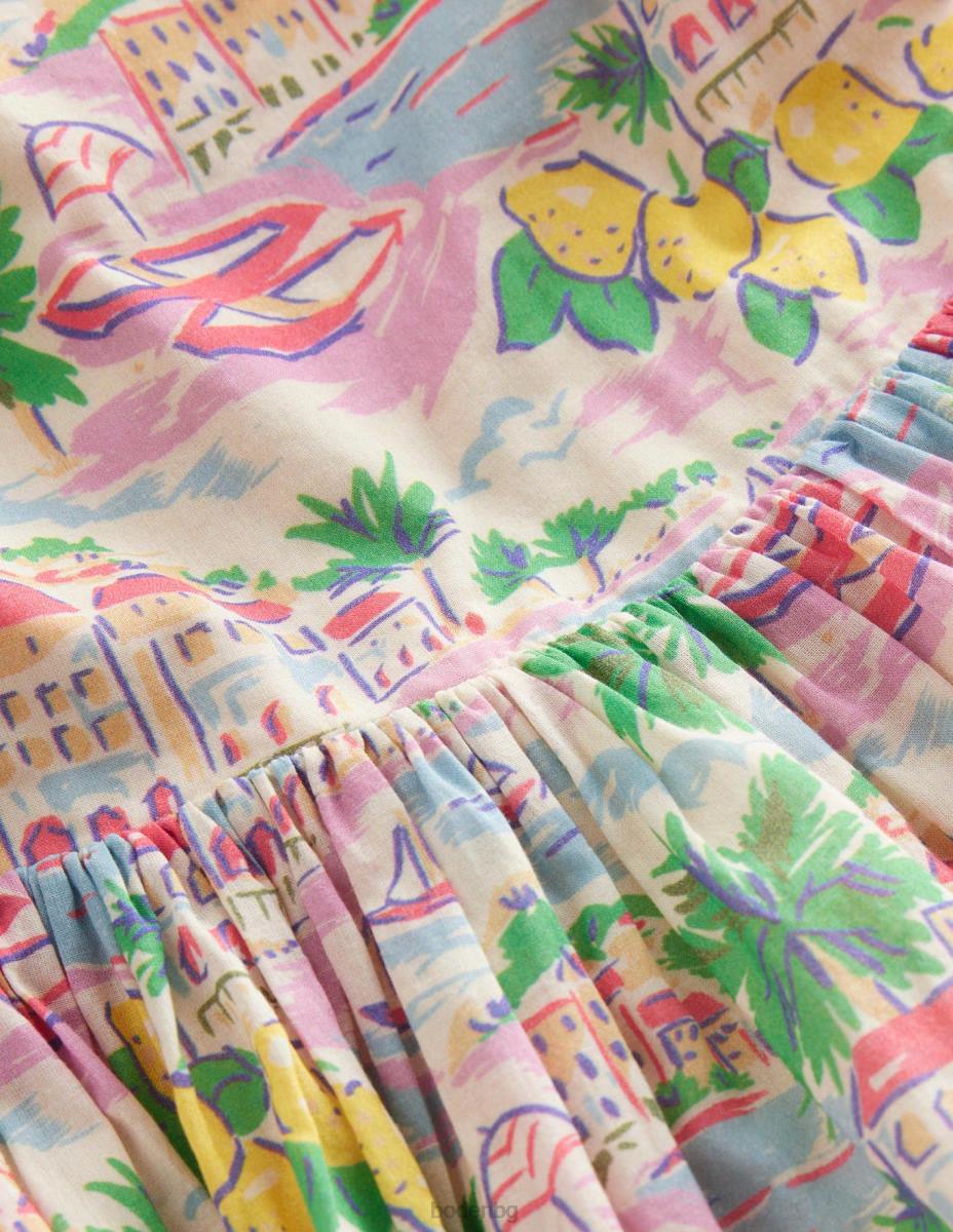 облекло Boden рокля с кръстосани гръбчета печат на множество сцени бебе LL683401