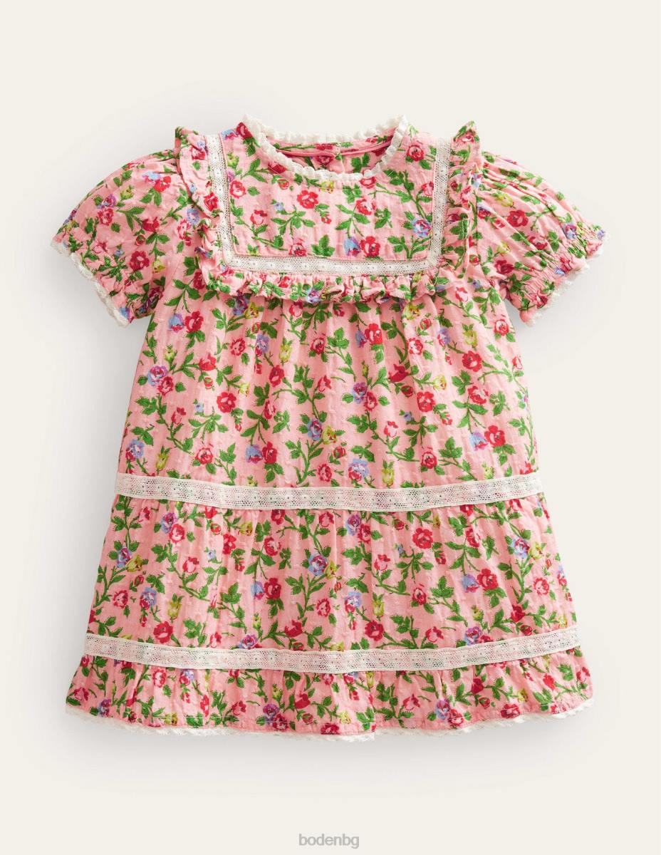 облекло Boden рокля с принт за повод разхвърляна роза бебе LL683433
