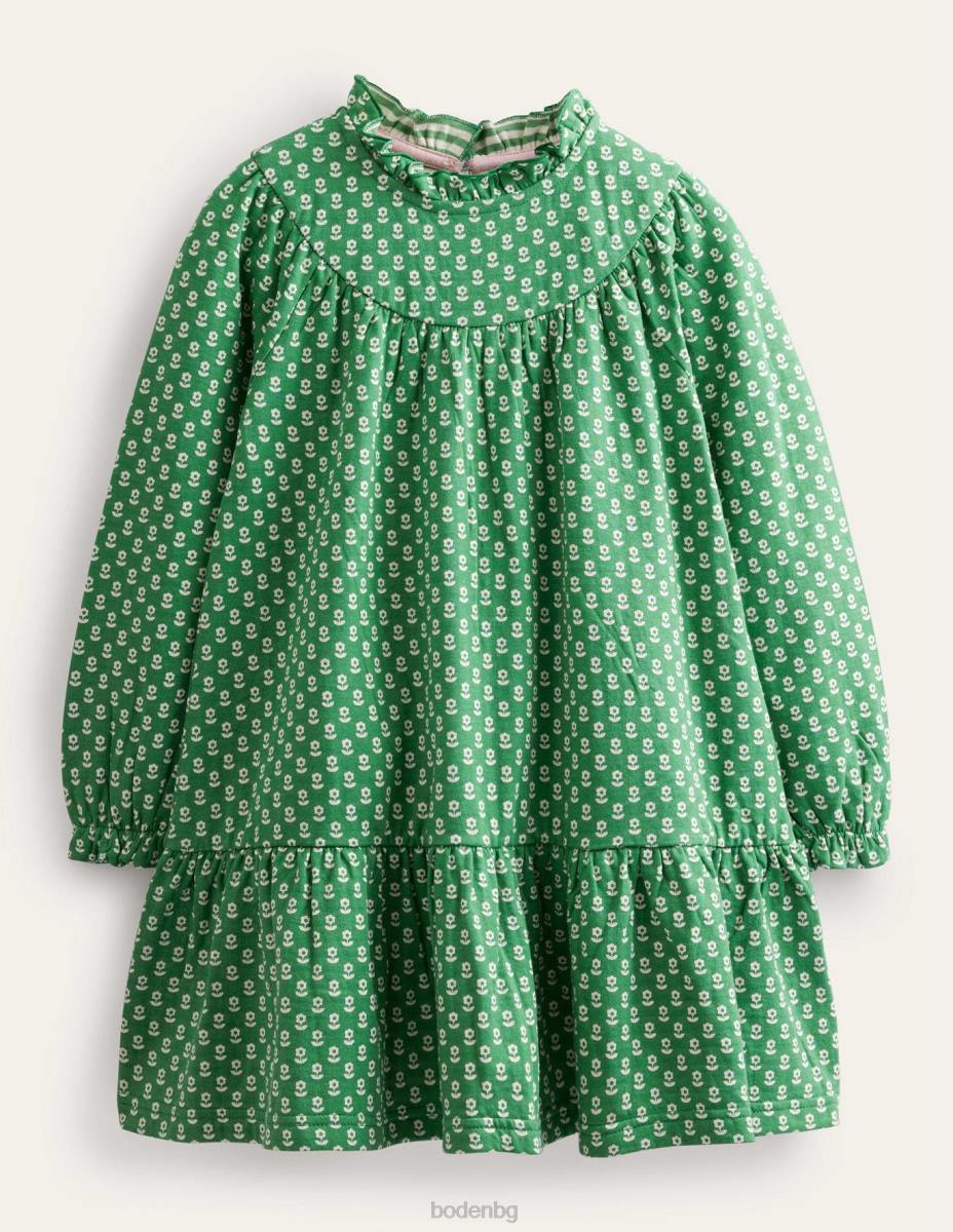 облекло Boden лека спортна рокля планинско зелено цвете бебе LL683448