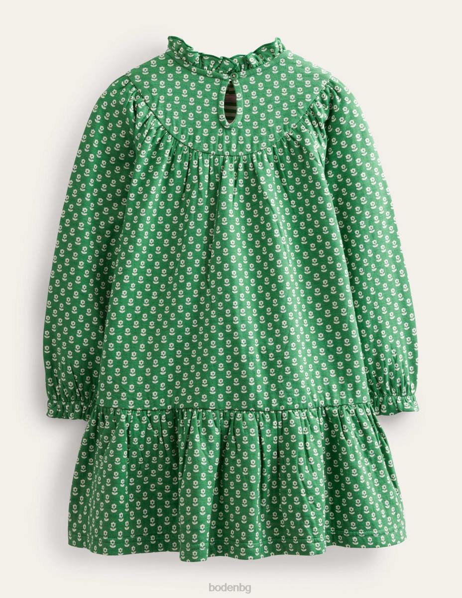 облекло Boden лека спортна рокля планинско зелено цвете бебе LL683448