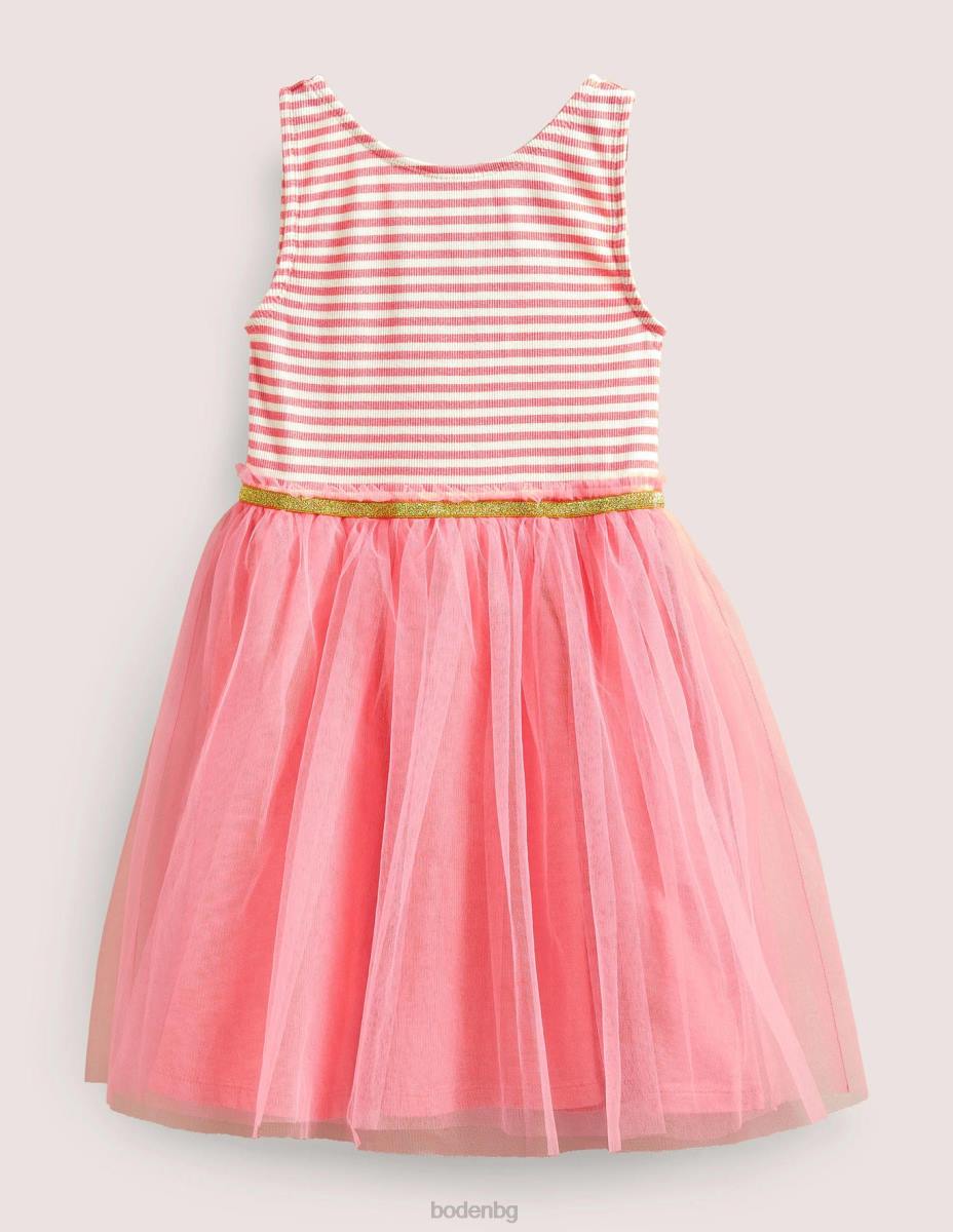 облекло Boden рокля от трико от тюл светла роза бебе LL683462