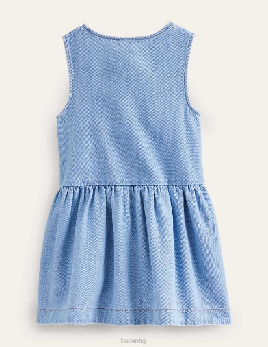 облекло Boden рокля с копчета средна реколта шамбре бебе LL68352