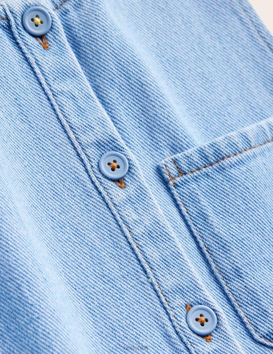 облекло Boden рокля с копчета средна реколта шамбре бебе LL68352