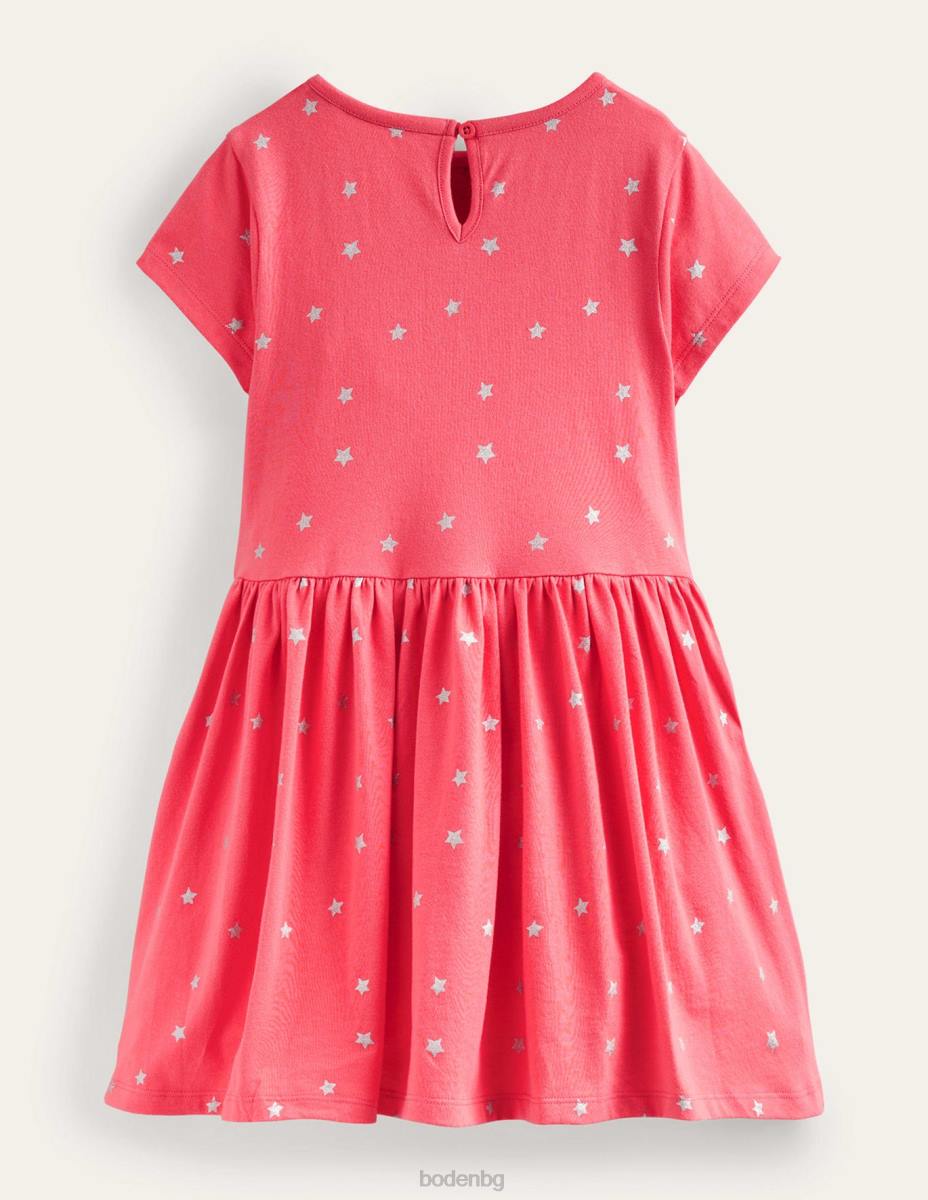 облекло Boden рокля от трико с апликация на еднорог еднорози бебе LL68357