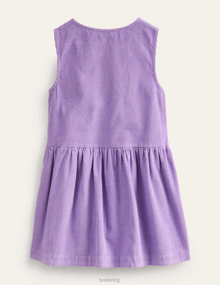 облекло Boden рокля с копчета астра лилаво бебе LL68362