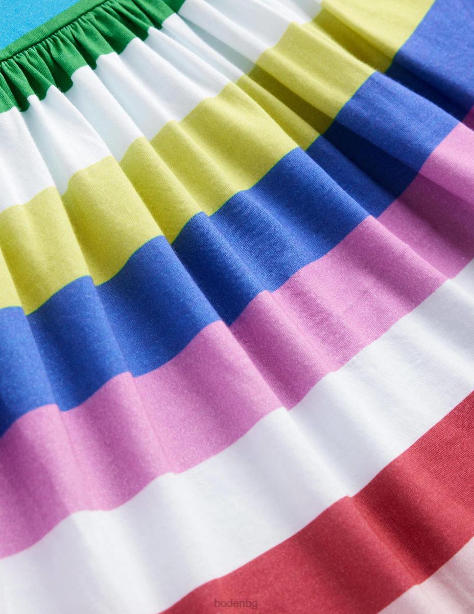 облекло Boden рокля от трико на райе мулти райе бебе LL68363