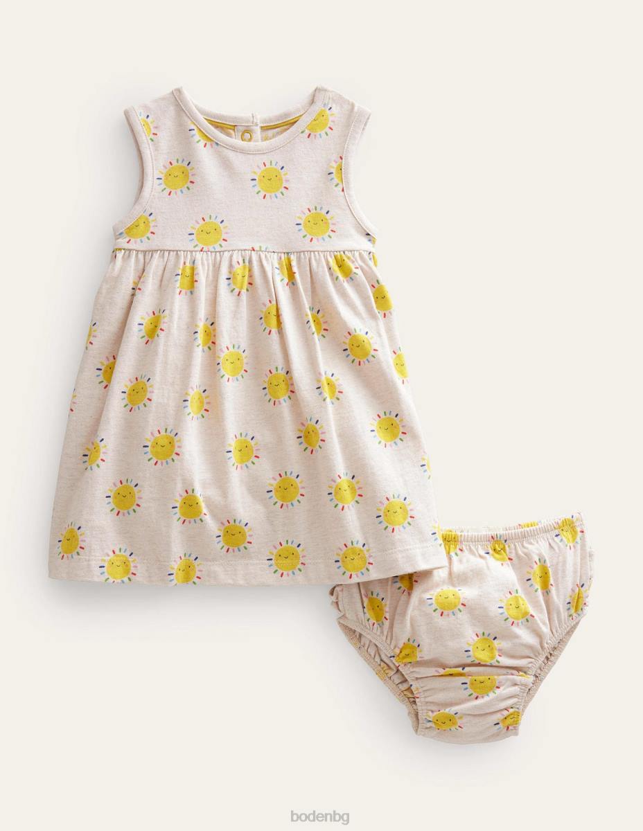 облекло Boden рокля от трико без ръкави овесени ядки marl rainbow suns бебе LL683471