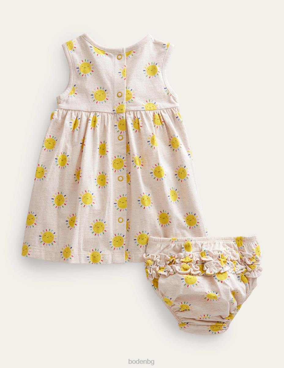 облекло Boden рокля от трико без ръкави овесени ядки marl rainbow suns бебе LL683471