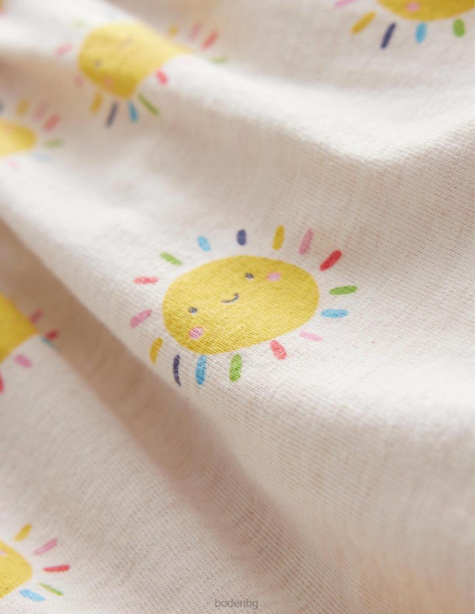 облекло Boden рокля от трико без ръкави овесени ядки marl rainbow suns бебе LL683471