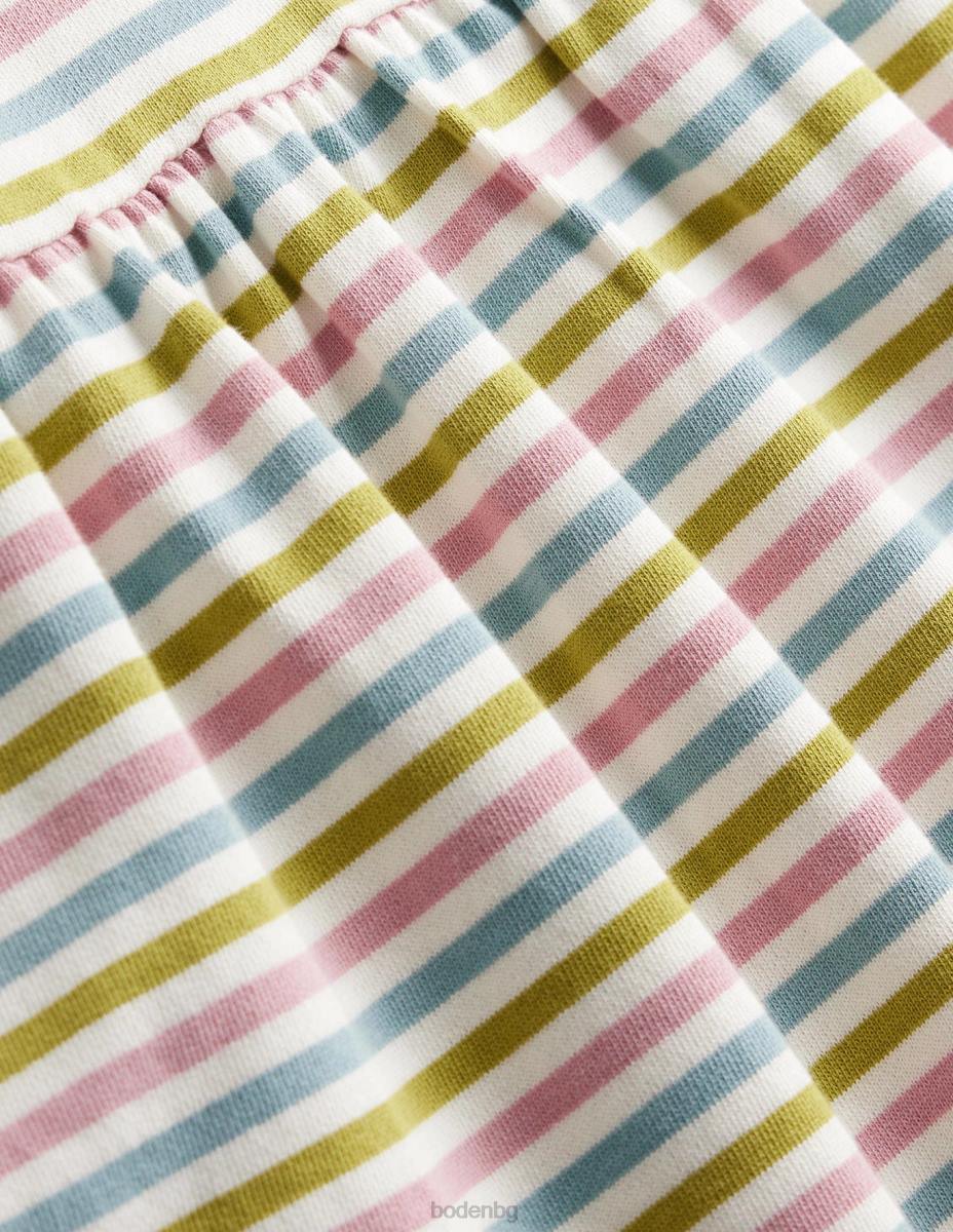 облекло Boden спокойна спортна рокля с щампи starfuit/бадемово розово бебе LL68354