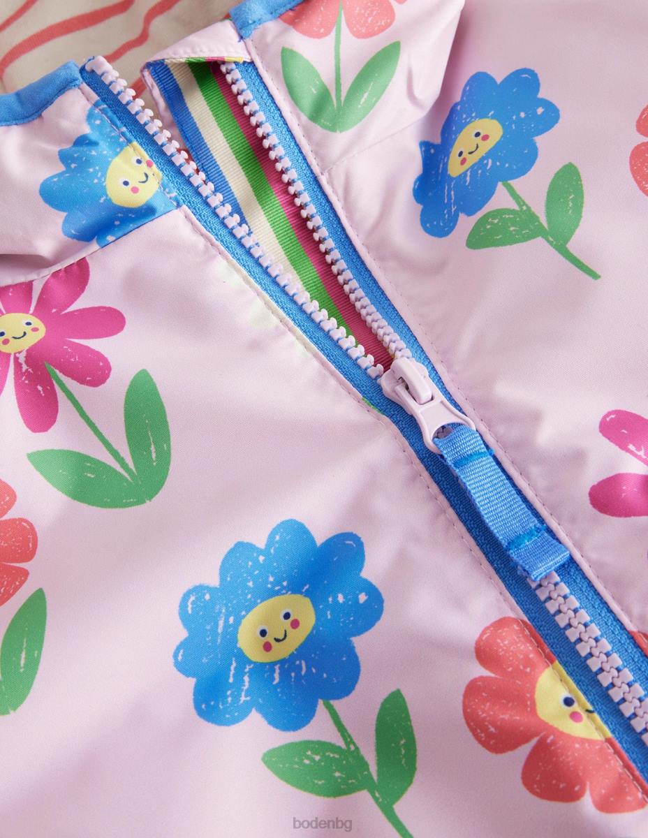 облекло Boden анорак с подплата от трико красиви цветя на орхидея бебе LL683394