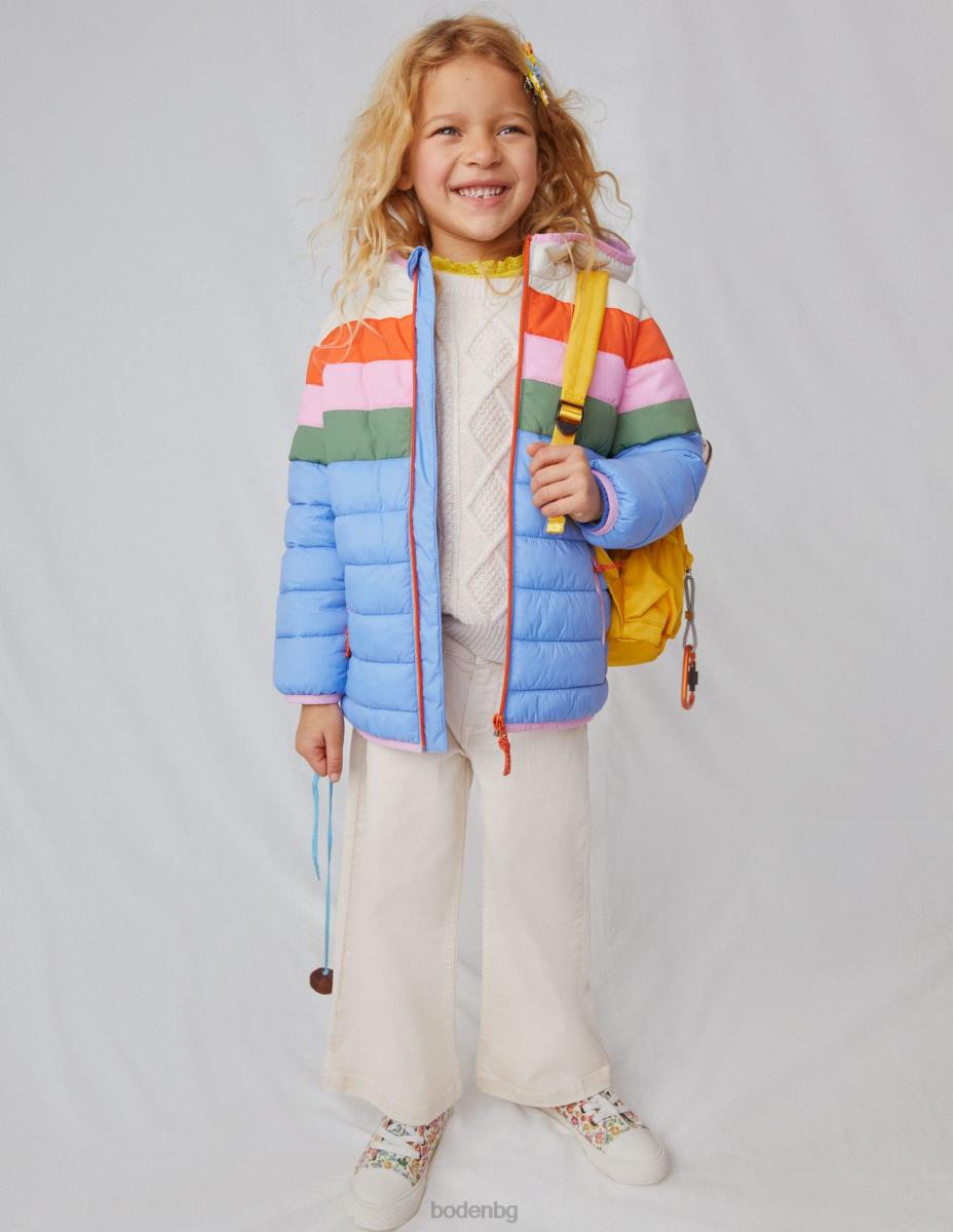 облекло Boden удобно подплатено яке за опаковане Прованс синя ивица бебе LL683475