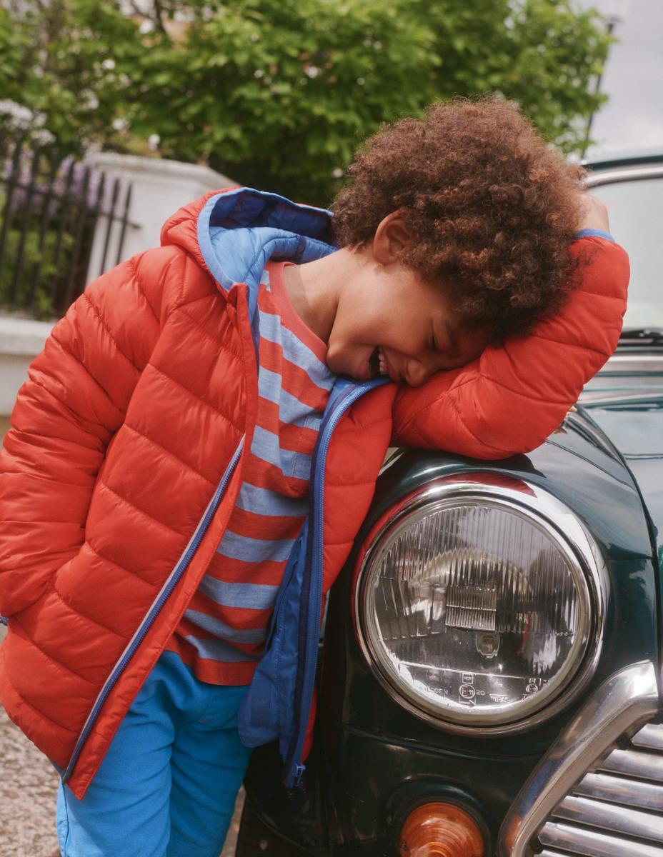 облекло Boden подплатено яке за опаковане червен бебе LL68546