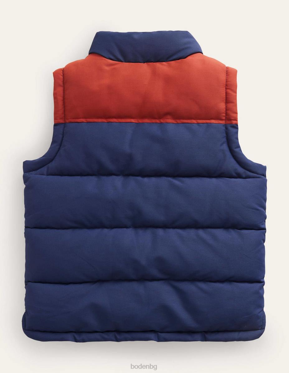 облекло Boden висока спортна жилетка колеж флот бебе LL68550