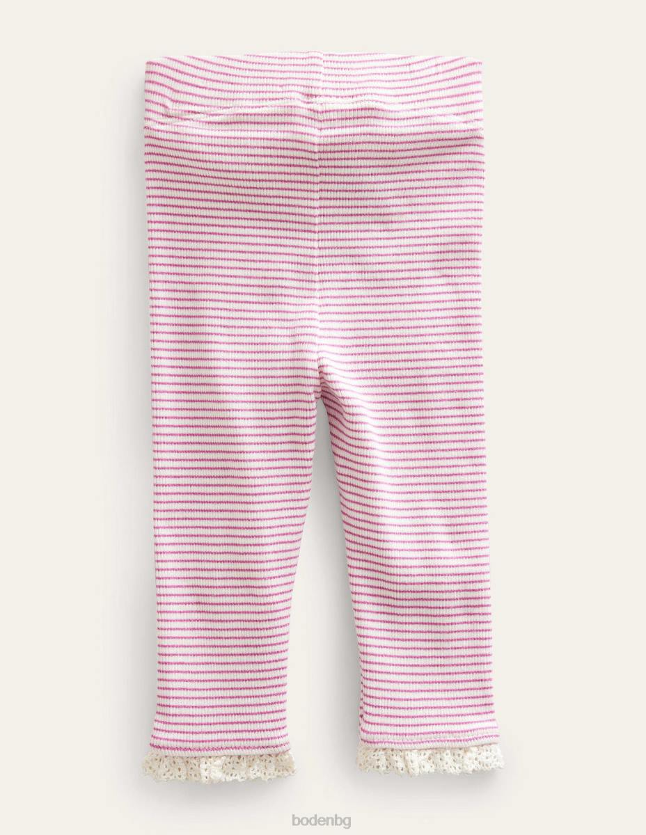 облекло Boden рипсени дантелени клинове слонова кост/розово бебе LL683352