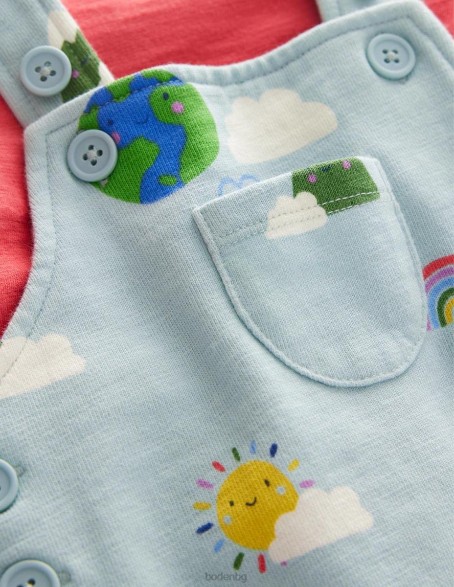 облекло Boden комплект гащеризон от трико мулти време бебе LL683491