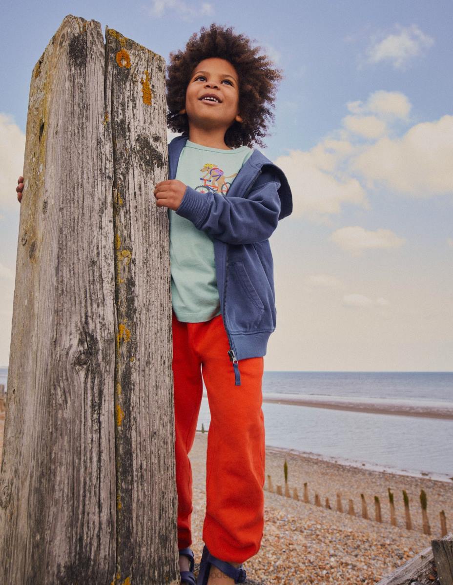 облекло Boden удобни спокойни джогинг далия червена бебе LL68492